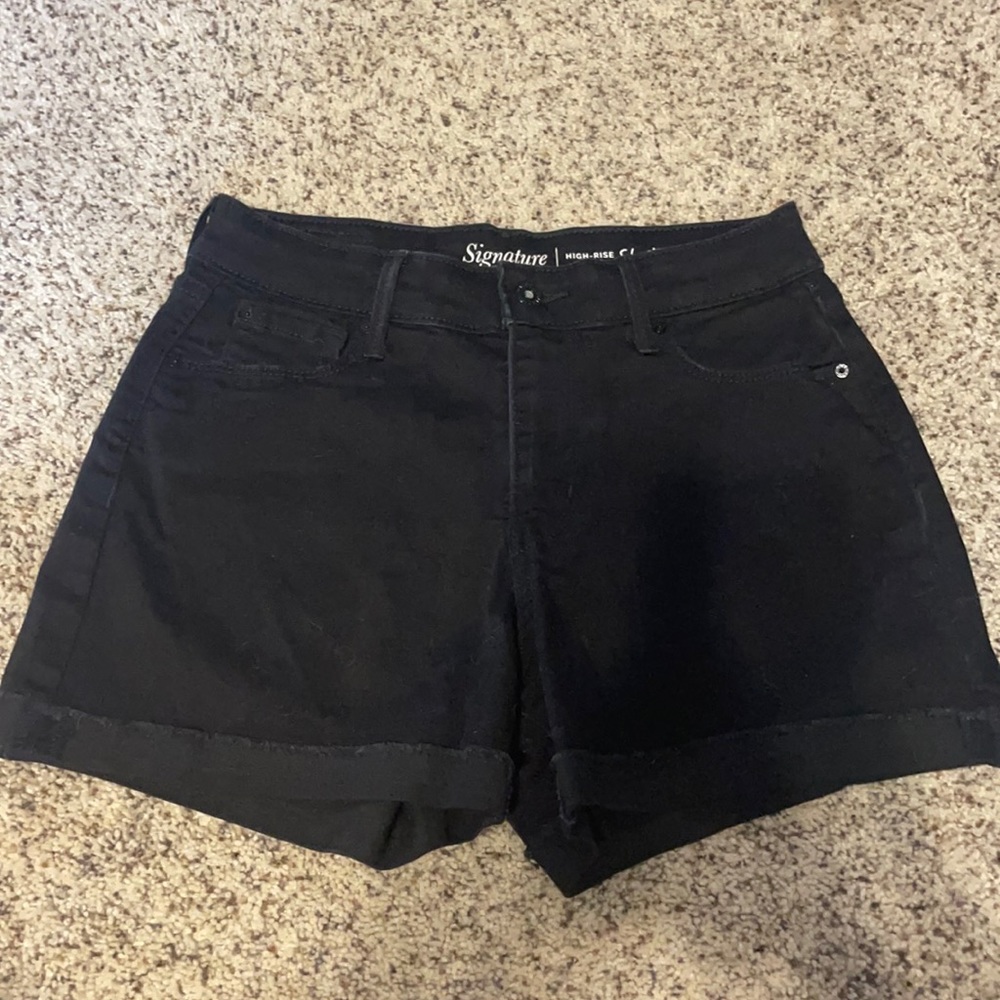 black shorts